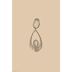 Artigiana Fiorentina Bigiotteria - Orecchino ottone dorato
