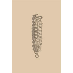 Artigiana Fiorentina Bigiotteria- bracciale alluminio verniciato e dorato