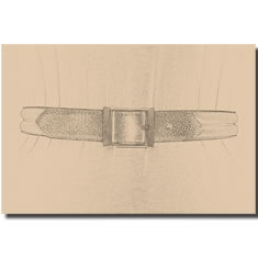 CINTURA IN PELLE BOMBATA