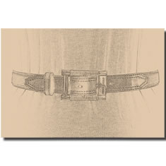 CINTURA IN PELLE CON FIBBIA FASCIATA IN PELLE