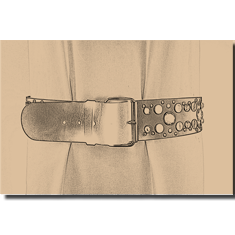 CINTURA IN PELLE BORCHIATA IN STRASS