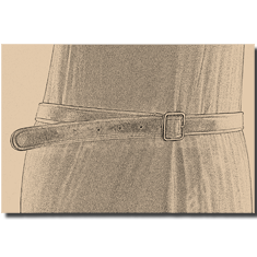 CINTURA SEMPLICE IN PELLE CON CORNICE