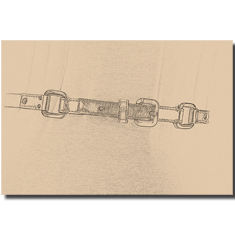 CINTURA IN PELLE CON ATTACCHI METALLICI