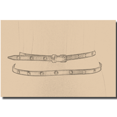 CINTURA IN PELLE BORCHIATA