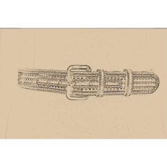 CINTURA IN PELLE BORCHIATA