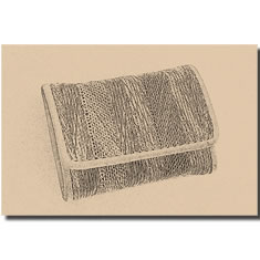 PORTA BLOCK NOTES IN TESSUTO CON CORNICE IN PELLE