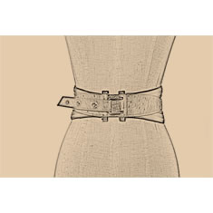 CINTURA CORSETTO BOMBATO IN PELLE
