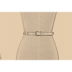 CINTURA IN PELLE BORCHIATA
