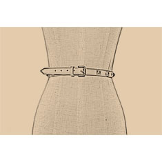 CINTURA IN PELLE BORCHIATA