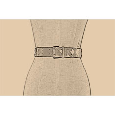 CINTURA IN PELLE BORCHIATA