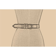 CINTURA IN ELASTICO E PELLE