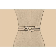 CINTURA IN PELLE E ZIP
