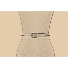 CINTURA IN PELLE BORCHIATA