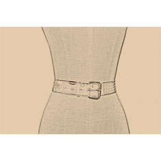 CINTURA IN PVC CON DECORAZIONI BOMBATE
