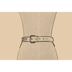 CINTURA IN PELLE BORCHIATA