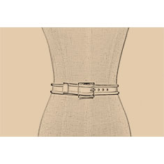 CINTURA IN PELLE CON CORNICE IN CAMOSCIO