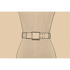 CINTURA IN PELLE E CAMOSCIO