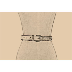 CINTURA IN PELLE INTRECCIATA