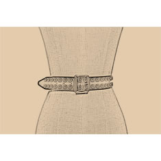 CINTURA IN PELLE BORCHIATA