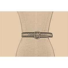 CINTURA IN PELLE BORCHIATA