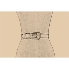 CINTURA SEMPLICE IN PELLE CON FIBBIA IN LEGNO