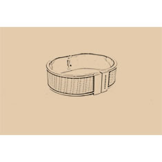 BRACCIALE RIGIDO IN METALLO E PELLE