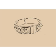 BRACCIALE IN PELLE BORCHIATA