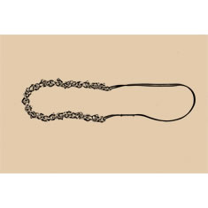 COLLANA IN PELLE E CATENA
