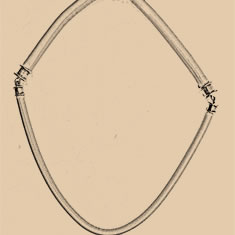 COLLANA TUBOLARE IN PELLE