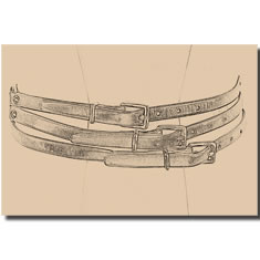CINTURA IN PELLE CON TRIPLA FIBBIA
