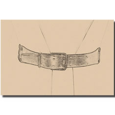 CINTURA BOMBATA IN PELLE