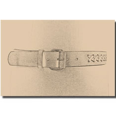 CINTURA IN PELLE CON INTRECCI IN PELLE