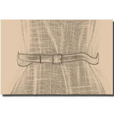 CINTURA SAGOMATA IN PELLE BOMBATA