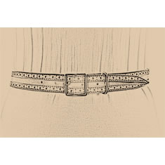 CINTURA IN PELLE TRAFORATA