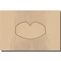 CINTURA CORSETTO IN CAMOSCIO SAGOMATA A LASER